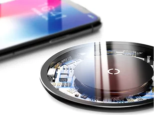 Baseus Ładowarka indukcyjna QI Simple 10W bezprzewodowa Czarna CCALL-AJK01 - Ładowarki do telefonów - miniaturka - grafika 2