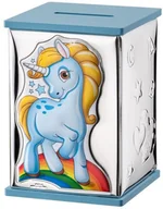 Skarbonki - valenti Skarbonka z jednorożcem | Rozmiar: 8x8x11.5 cm | Kolor: Niebieski | SKU: VL21165C - miniaturka - grafika 1