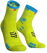 Skarpetki sportowe męskie - Compressport compress port Pro Racing Socks V3 Run High Black, żółty, 4 CS1RSHV3FL1100T4 - miniaturka - grafika 1