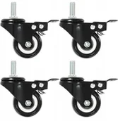 Meble modułowe i akcesoria - Kółka skrętne z hamulcami 4 sztuki 50 mm - miniaturka - grafika 1