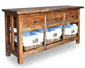 Komody - Rustykalna Komoda Z Koszykami Na Nóżkach N5-T84 - miniaturka - grafika 1