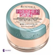 Podkłady do twarzy - Rimmel Fresher Skin Foundation podkład w kremie 010 Light Porcelain 25ml - miniaturka - grafika 1