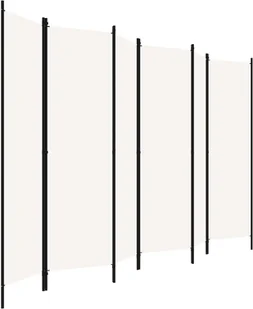 vidaXL Parawan 6-panelowy, biały, 300 x 180 cm vidaXL - Parawany - miniaturka - grafika 3