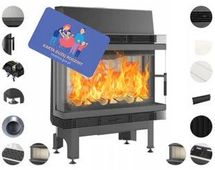 Kratki.pl Marek Bal Kominek powietrzny stalowy BLANKA lewy prawy BS 11 kW  180 BLANKA/670/570/LP/BS - Kominki wolnostojące - miniaturka - grafika 5