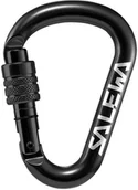 Sprzęt wspinaczkowy - Salewa HMS Screw G2 Carabiner Medium, czarny 2021 Karabinki zakręcane 00-0000001525-900-MED - miniaturka - grafika 1