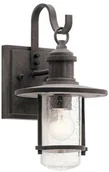 Lampy ogrodowe - Kichler Elewacyjna LAMPA ścienna RIVERWOOD KL/RIVERWOOD2/S Elstead zewnętrzna OPRAWA na taras vintage IP44 wyblakły cynk KL/RIVERWOOD2/S - miniaturka - grafika 1