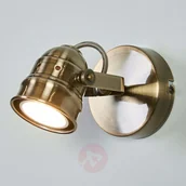 Lampy ścienne - Kinkiet LED Leonor w kolorze starego mosiądzu - miniaturka - grafika 1