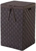 Kosze na bieliznę - Compactor ran6892 kosz na pranie, kolekcjonerów Tex, pokrywa i wyściółka wewnętrzna, 30 x 30 x 50 cm, ciemnobrązowy RAN6892 - miniaturka - grafika 1