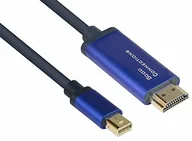 Kable - Good Connections SmartFLEX Mini DisplayPort 1.4 do HDMI 2.0 kabel - 4K UHD @60Hz RGB / 4:4 - przewodnik miedziany, obudowa aluminiowa - bardzo elastyczna - ciemnoniebieska - 2 m 4844-SF020B - miniaturka - grafika 1