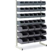 Regały biurowe - AJ Jednostronny regał z pojemnikami 25852 - miniaturka - grafika 1