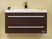 Szafki łazienkowe - Gante Szafka łazienkowa z umywalką 80/39/2 seria Fokus Wenge Mat FKS-W-U80/39/2 Clever - miniaturka - grafika 1