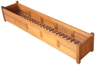 vidaXL Skrzynia na rośliny z drewna akacjowego, 150 x 30 25 cm - Donice - miniaturka - grafika 3