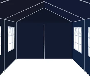 vidaXL Namiot ogrodowy, 3 x 12 m, niebieski - Altany ogrodowe - miniaturka - grafika 5