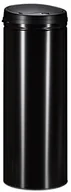 Kosze na śmieci - Relaxdays kosz na śmieci 50 L, pokrywa z czujnikiem, automatyczna, wykonana ze stali nierdzewnej, 80 cm wysokości, 30 cm średnicy, czarna 10021226 - miniaturka - grafika 1
