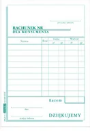 Druki akcydensowe - Emeko Tomecki I Płaczek S.k.a Druk Rachunek dla konsumenta A6 - miniaturka - grafika 1