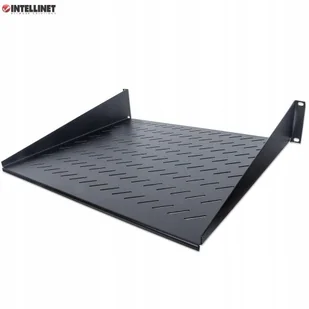 Intellinet Półka do szafy 19\" 400mm 2U perforowana czarna 712514 - Szafy rack - miniaturka - grafika 2