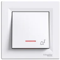 Wyłączniki światła i elektryczne - Schneider Electric Przycisk dzwonek Asfora biały - miniaturka - grafika 1