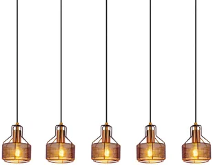 Näve Lampa wisząca Foro, 5-punktowa, czarna/złota - Lampy sufitowe Näve Lampa wisząca Foro, 5-punktowa, czarna/złota - Lampy sufitowe - miniaturka - grafika 2