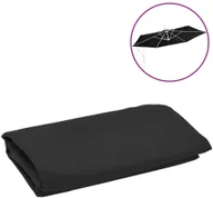 Parasole ogrodowe - vidaXL Zamienne pokrycie parasola ogrodowego, czarne, 350 cm 313818 - miniaturka - grafika 1