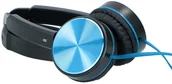 Słuchawki - Grundig Składane słuchawki nauszne niebieskie - miniaturka - grafika 1
