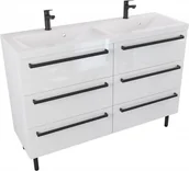 Szafki łazienkowe - Furni Szafka Umywalkowa Stojąca ATHOS 120 cm DUO - Uchwyt Czarny Mat ATH UM ST 120 DUO UC - miniaturka - grafika 1