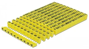 Delock Organizer kabli znacznik żółty litery A-Z 260 sztuk 18303 - Maskownice do kabli - miniaturka - grafika 2