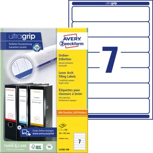 Avery Zweckform Etykiety ZF 192*38 4760(100) LK na segregator - Etykiety do drukarek - miniaturka - grafika 2