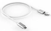 Części i akcesoria do laptopów - LMP LMP MAGNETIC SAFETY CABLE 3 m | USB-C - USB-C | Silver Magnetic Safety cable 3 m Silver - miniaturka - grafika 1