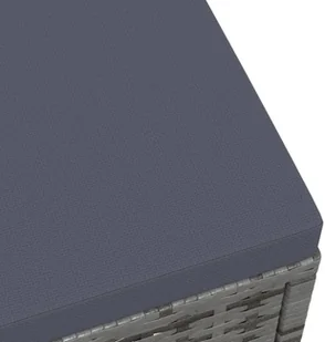 VidaXL Lumarko Podnóżek ogrodowy z poduszką, szary, rattan PE! 310488 VidaXL - Pozostałe meble ogrodowe - miniaturka - grafika 4