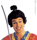 Dodatki do strojów karnawałowych - Generique - Andreas C6055  krótka Samurai-fuerr męska peruka - miniaturka - grafika 1