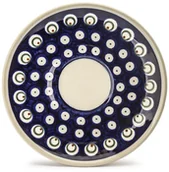 Talerze - Bolesławiec Gu-836 Dek.487 16 Cm Granatowy Talerz Spodek Ceramiczny Wh - miniaturka - grafika 1