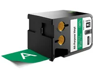 Taśmy do drukarek barwiące - Dymo Oryginał DYMO XTL taśma winylowa trwała 54 mm) Biały na zielonym 7m długości 1868785 - miniaturka - grafika 1