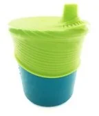 Silikids, Kubek z Ustnikiem, Teal/Lime - Kubki dla dzieci - miniaturka - grafika 3