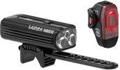 Lampki rowerowe - LEZYNE Zestaw lampki LED SUPER DRIVE 1600XXL LOADED przód 1600 lumenów + KTV PRO SMART DRIVE REAR tył , przycisk wł/wył na kierownicę, usb czarna (NEW) LZN-1-LED-6A-V804 - miniaturka - grafika 1