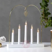 Świeczniki - Best Season Świecznik okienny Glossy łuk, 5-pkt. biały - miniaturka - grafika 1