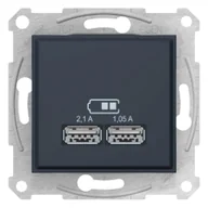 Gniazdka elektryczne - Schneider Ładowarka USB Sedna SDN2710270 grafit SDN2710270 - miniaturka - grafika 1