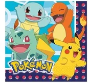 Gadżety dla niej i dla niego - Amscan Serwetki urodzinowe Pokemon 33 cm 16 szt 9904821 - miniaturka - grafika 1