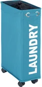 Kosze na bieliznę - Wenko Kosz na pranie CORNO pojemnik 43 l kolor turkusowy B01FFFH6CO - miniaturka - grafika 1