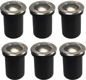 Oprawy, klosze i abażury - QAZQA Zestaw 6 nowoczesnych zewnętrznych punktów gruntowych ze stali nierdzewnej IP65 - Delux - miniaturka - grafika 1