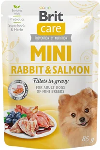 Brit Care Pies Care MINI Rabbit&Salmon Karma z królikiem i łososiem dla psa 85g - Mokra karma dla psów - miniaturka - grafika 2