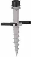 Parasole ogrodowe - Relaxdays Gniazdo uziemienia na dni relaksu, gniazdo wkręcane z uchwytami, kolec trawnikowy f. Wspornik parasola 25-40 mm, kemping, plażowy, PP, szary, 10 x 22 x 43 cm - miniaturka - grafika 1