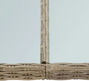 vidaXL Stół ogrodowy, brązowy, 200x100x74 cm, szkło i rattan PE - Stoły ogrodowe - miniaturka - grafika 5