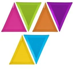 Party Deco Talerzyki trójkątne Potworki - 6 szt. TPP9 - Urodziny dziecka - miniaturka - grafika 4