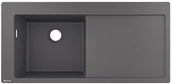 Zlewozmywaki - Hansgrohe S51 Zlewozmywak granitowy jednokomorowy 105x51 cm kamienna szarość 43330290 - miniaturka - grafika 1