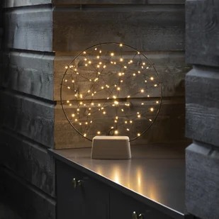 KonstSmide CHRISTMAS Sylwetka LED mały pierścień z drewniana stopą - Oświetlenie świąteczne - miniaturka - grafika 2