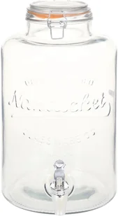 vidaXL Dozownik wody XXL z kranikiem, przezroczysty, 8 L, szkło - Mydelniczki i dozowniki mydła - miniaturka - grafika 2