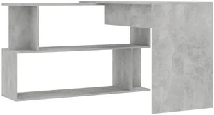 vidaXL vidaXL Biurko narożne, szarość betonu, 200x50x76 cm, płyta wiórowa - Biurka - miniaturka - grafika 4