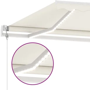 VidaXL Lumarko Automatycznie zwijana markiza, LED i czujnik wiatru, 350x250 cm 3068892 VidaXL - Markizy - miniaturka - grafika 42