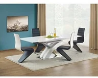 Stoły - Halmar Stół SANDOR Biały, 90x160-220 cm V-CH-SANDOR-ST-LAK-BIAŁY - miniaturka - grafika 1