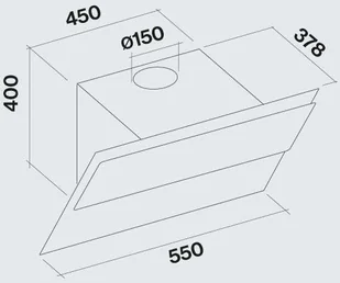 Falmec Verso 55 Szary - Okapy kuchenne - miniaturka - grafika 3
